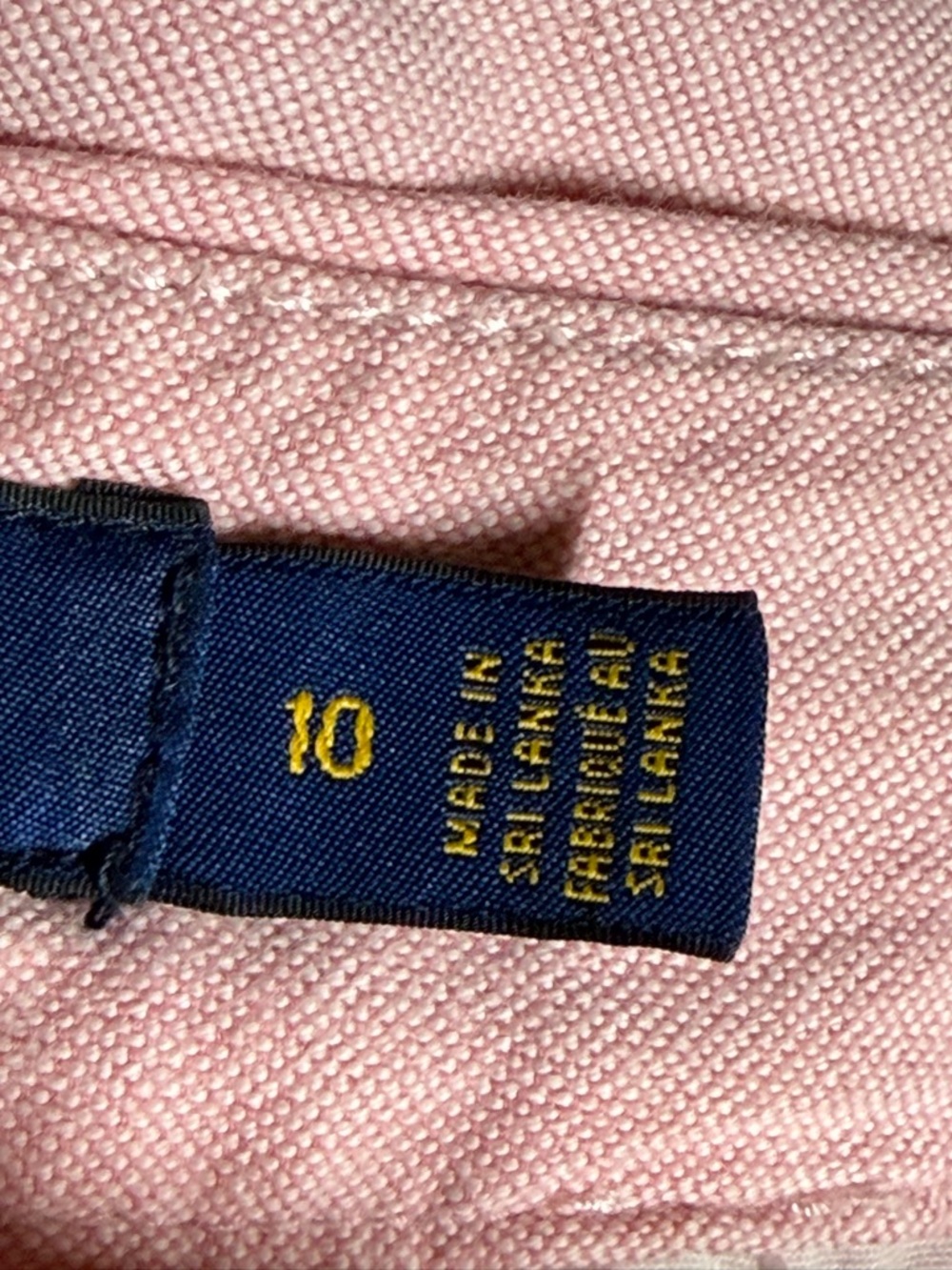 Polo Ralph Lauren Women's Pink Oxford Chino Shorts - Size 10 - Embroidered Pony - Picture 6 of 9